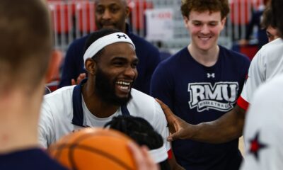 Robert Morris forward Amarion Dickerson before a game against Detroit Mercy on Feb. 5, 2025 -- RMU Athletics
