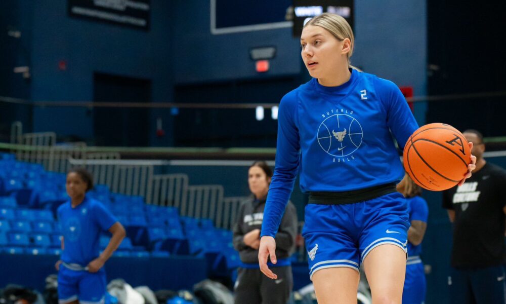 Buffalo guard Mallory Daly prior to a game during the 2024-25 season -- UB Athletics