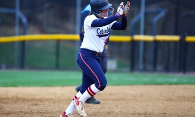 Robert Morris freshman Mary Brant after walking the game off against Norther Kentucky -- RMU Athletics