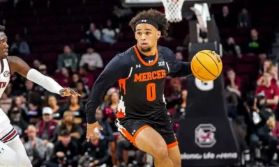 Mercer guard Jah Quinones in a game against South Carolina during the 2024-25 season -- Mercer Athletics