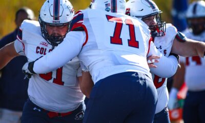 Robert Morris lineman prior to a game during the 2024 season -- RMU Athletics