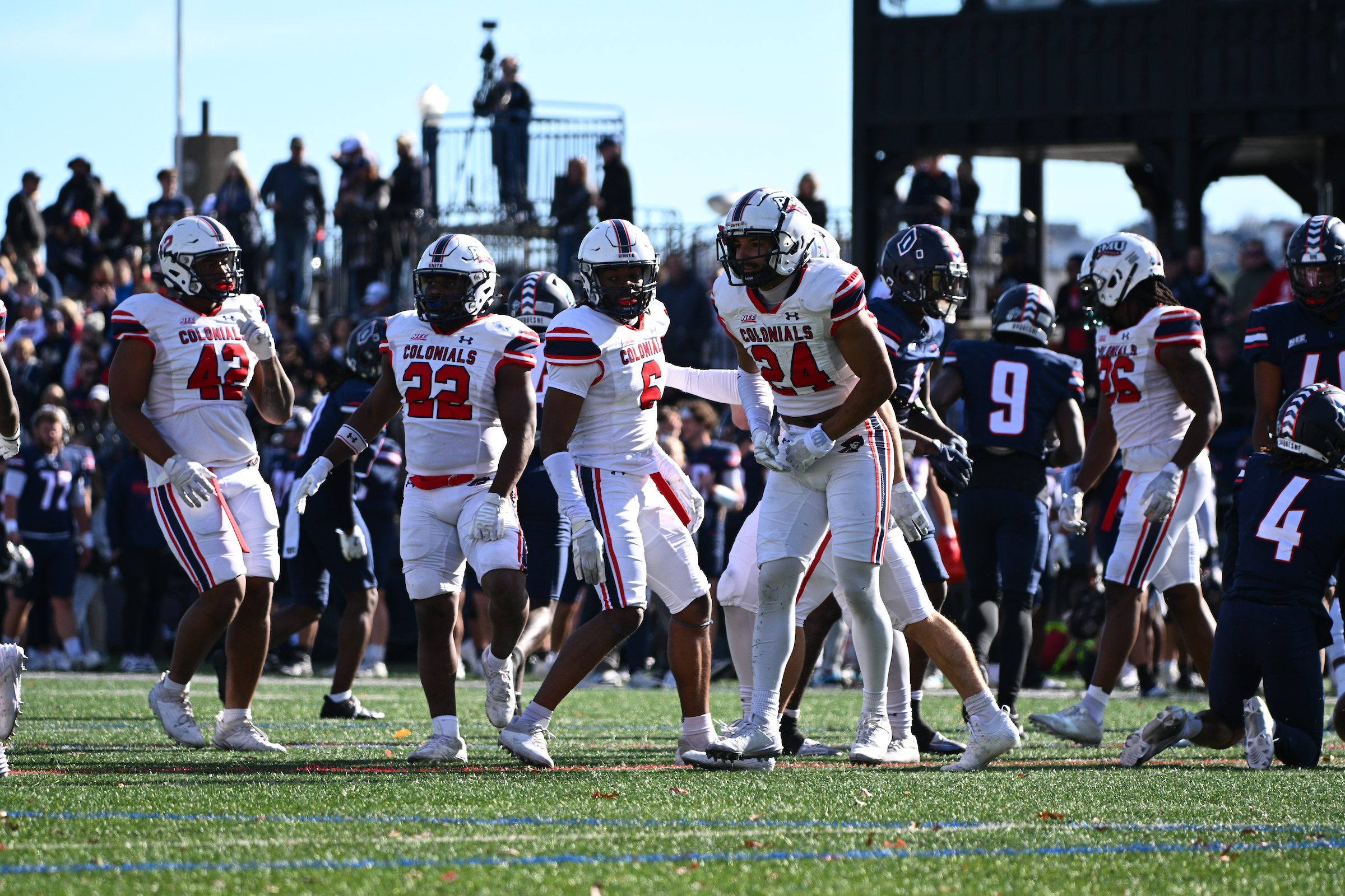 Robert Morris football against Duquesne during the 2024 season -- RMU Athletics