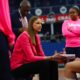 Robert Morris women's head coach Chandler McCabe during a game at the UPMC Events Center -- RMU Athletics