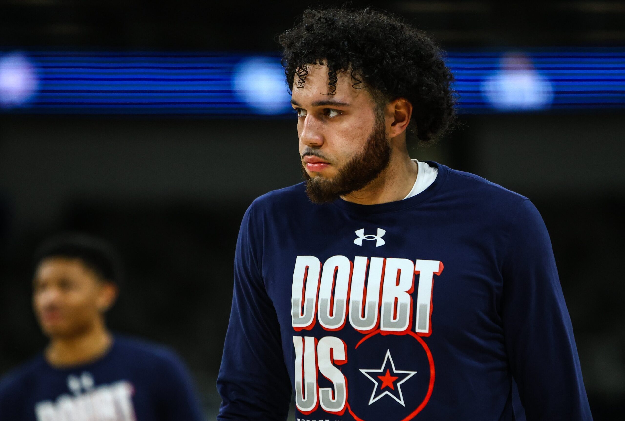 Robert Morris wing Ryan Prather Jr. prior to a game during the 2024-25 season -- RMU Athletics