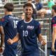Robert Morris midfielder Anass Hadran celebrates during a match against Duquesne -- RMU Athletics