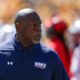Robert Morris head coach Bernard Clark Jr. during a game against West Virginia on Aug. 30, 2025 -- William Wotring / West Virginia Sports Now