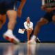 Robert Morris head coach Andy Toole watched the Colonials practice -- RMU Athletics