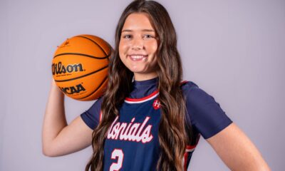 Robert Morris guard Aislin Malcolm at the 2025 Horizon League Media Day -- RMU Athletics