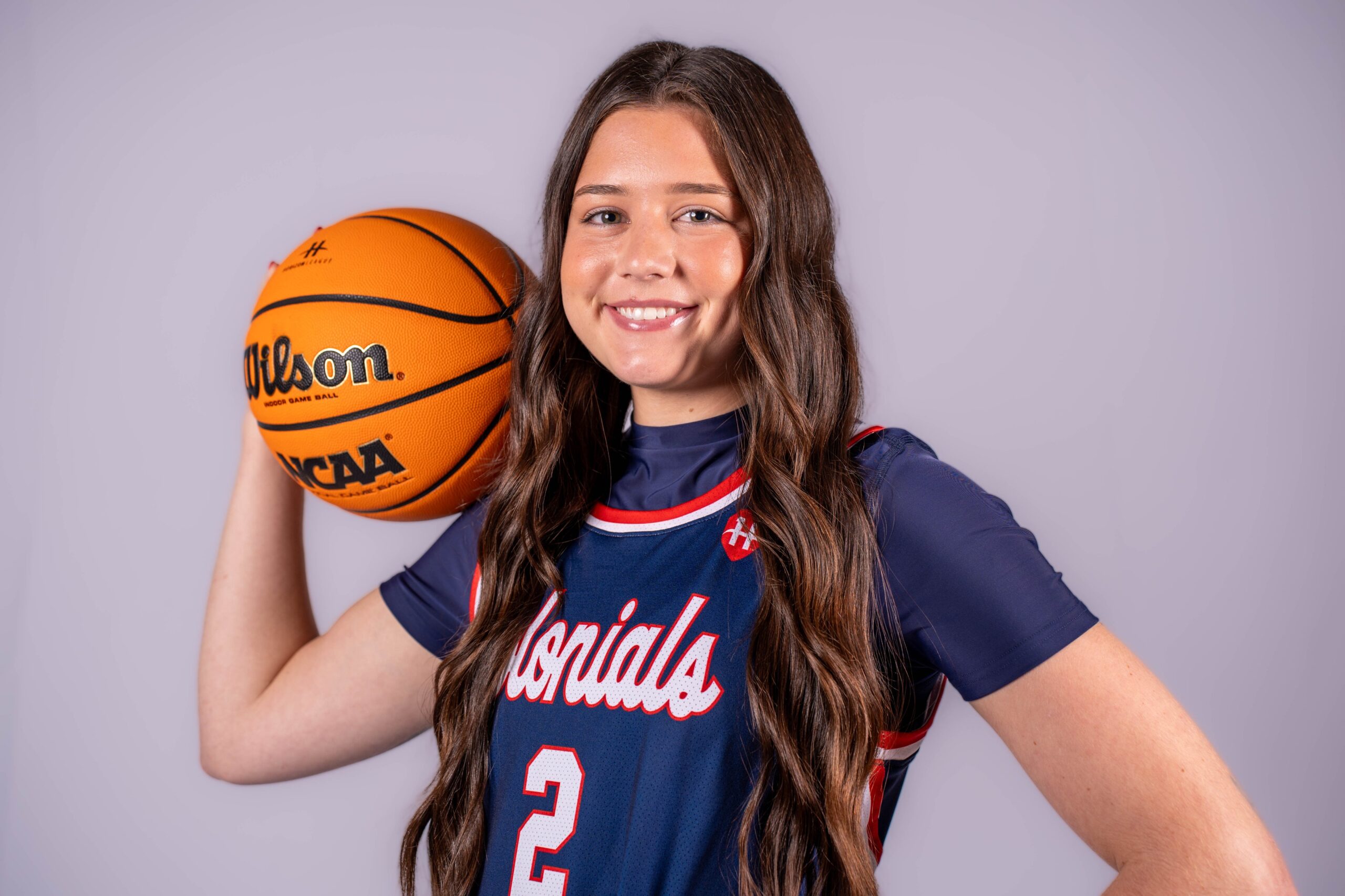 Robert Morris guard Aislin Malcolm at the 2025 Horizon League Media Day -- RMU Athletics