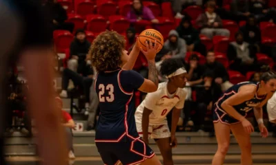 Robert Morris forward Eva Levingston takes a free throw against St. Francis on Nov. 14, 2025 -- RMU Athletics