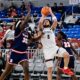 Robert Morris guard Ryan Prather Jr. attempts a shot against Detroit Mercy on Feb. 25, 2026 -- Ed Thompson // Pittsburgh Sports Now