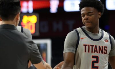 Robert Morris commit Kiwane Garris Jr. while at Cal State Fullerton — Photo courtesy of Garris’ Instagram account
