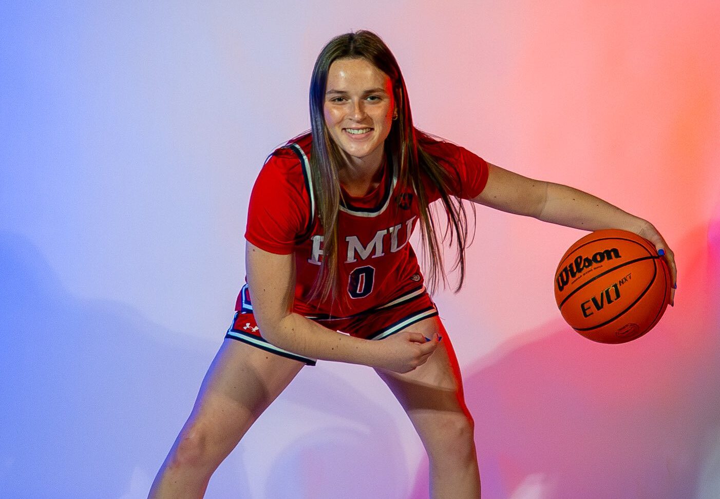 Robert Morris signee Meghan Murray during her visit with the Colonials -- Photo courtesy of Murray's X account
