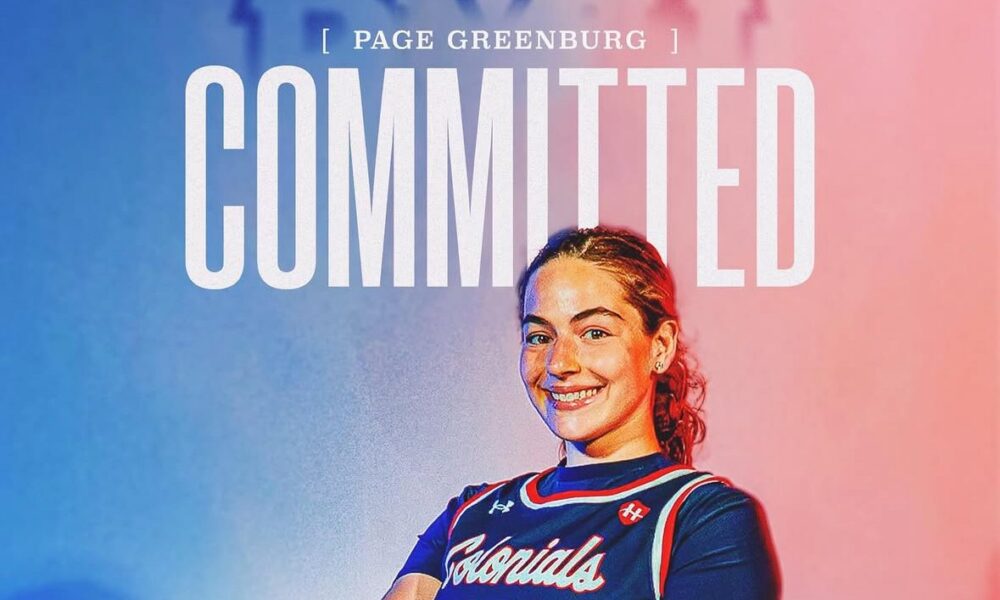 Robert Morris guard signee Page Greenburg's commitment graphic -- Photo courtesy of Greenburg's Instagram