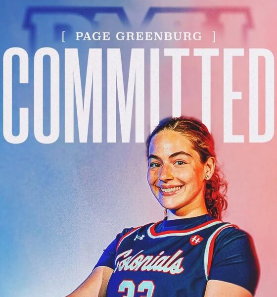 Robert Morris guard signee Page Greenburg's commitment graphic -- Photo courtesy of Greenburg's Instagram