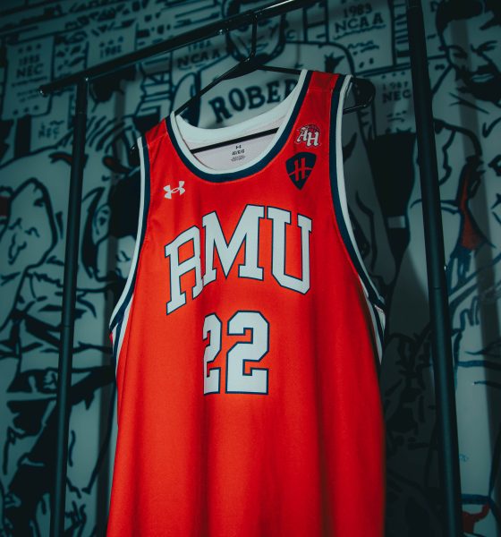 All Hail Bball’s Cullen Honohan and Robert Morris team up for first-ever influencer jersey patch. — Photo Courtesy of Honohan